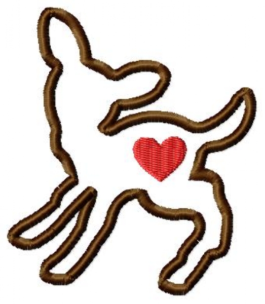 Applikation herziges Reh 1